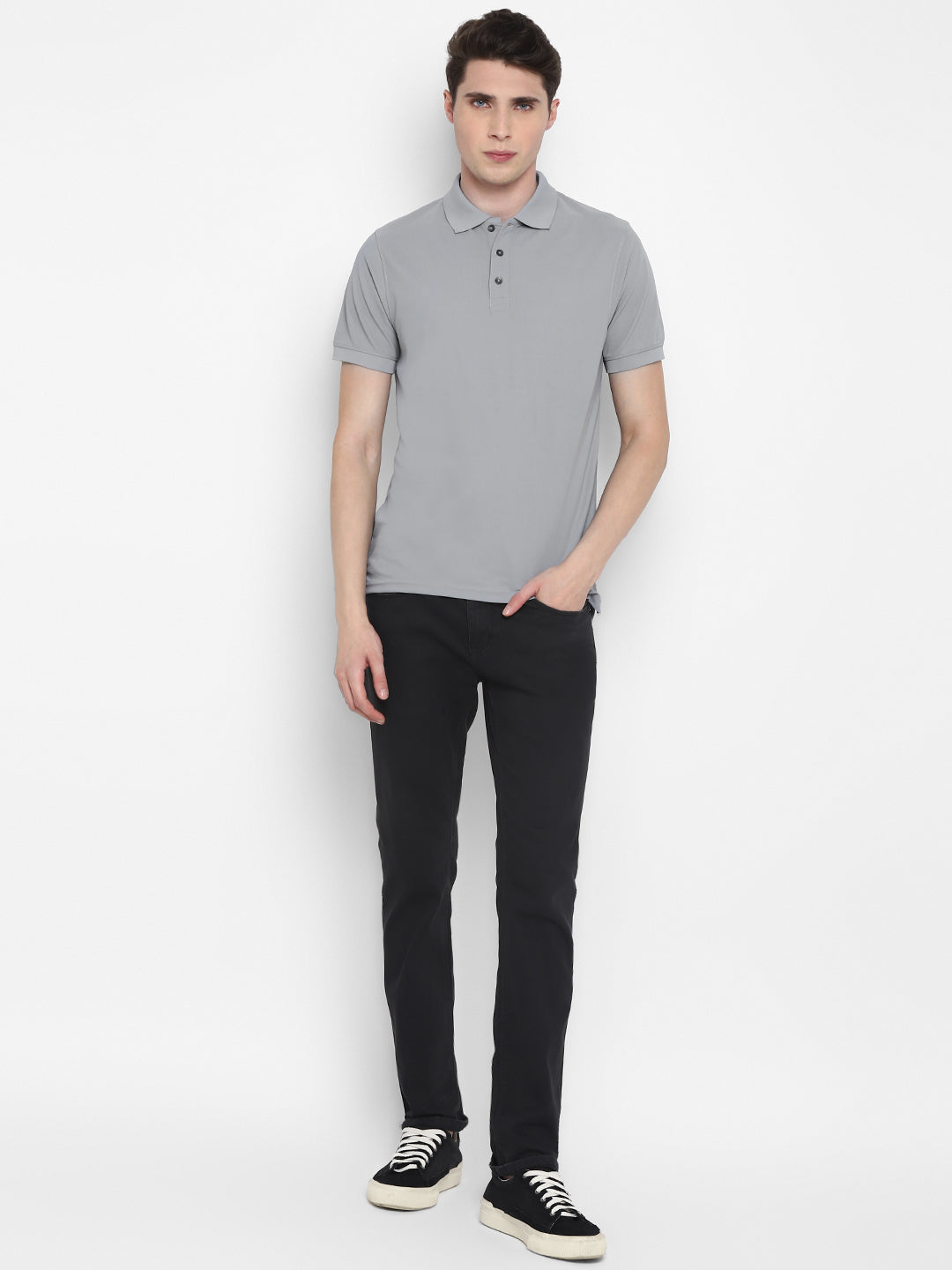 Kooltex Polo T-Shirt For Men - Light Grey