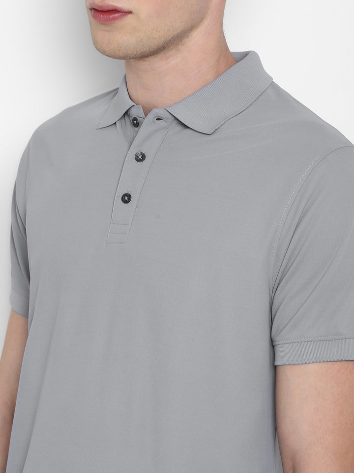 Kooltex Polo T-Shirt For Men - Light Grey