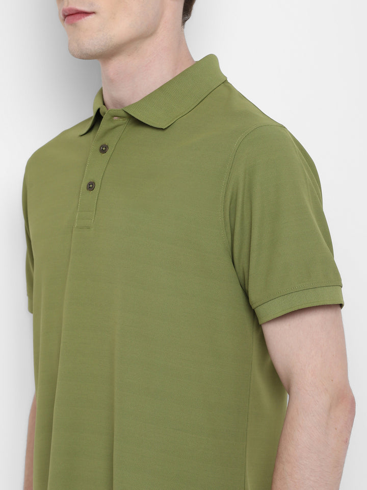 Kooltex Polo T-Shirt For Men - Light Olive