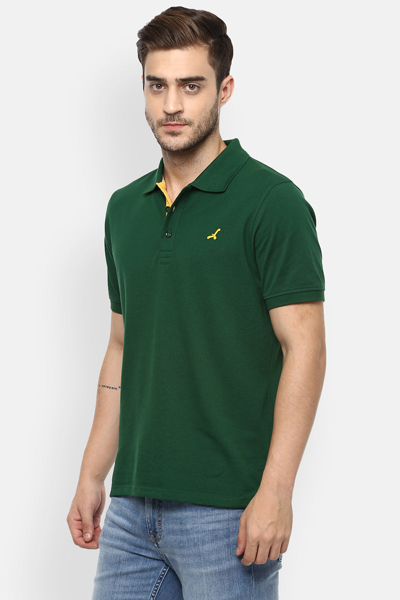 Men's Polo Collar T-Shirt - Green