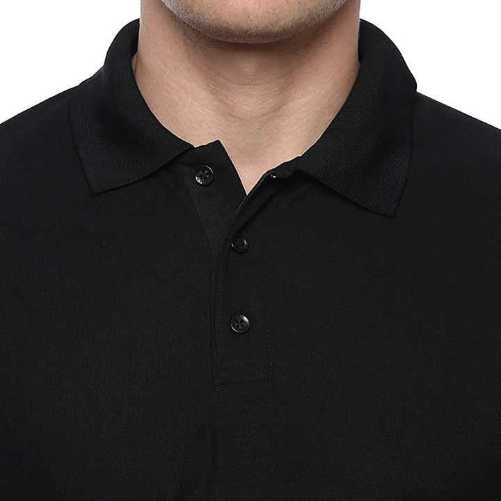 Men's Polo Collar T-Shirt - Black