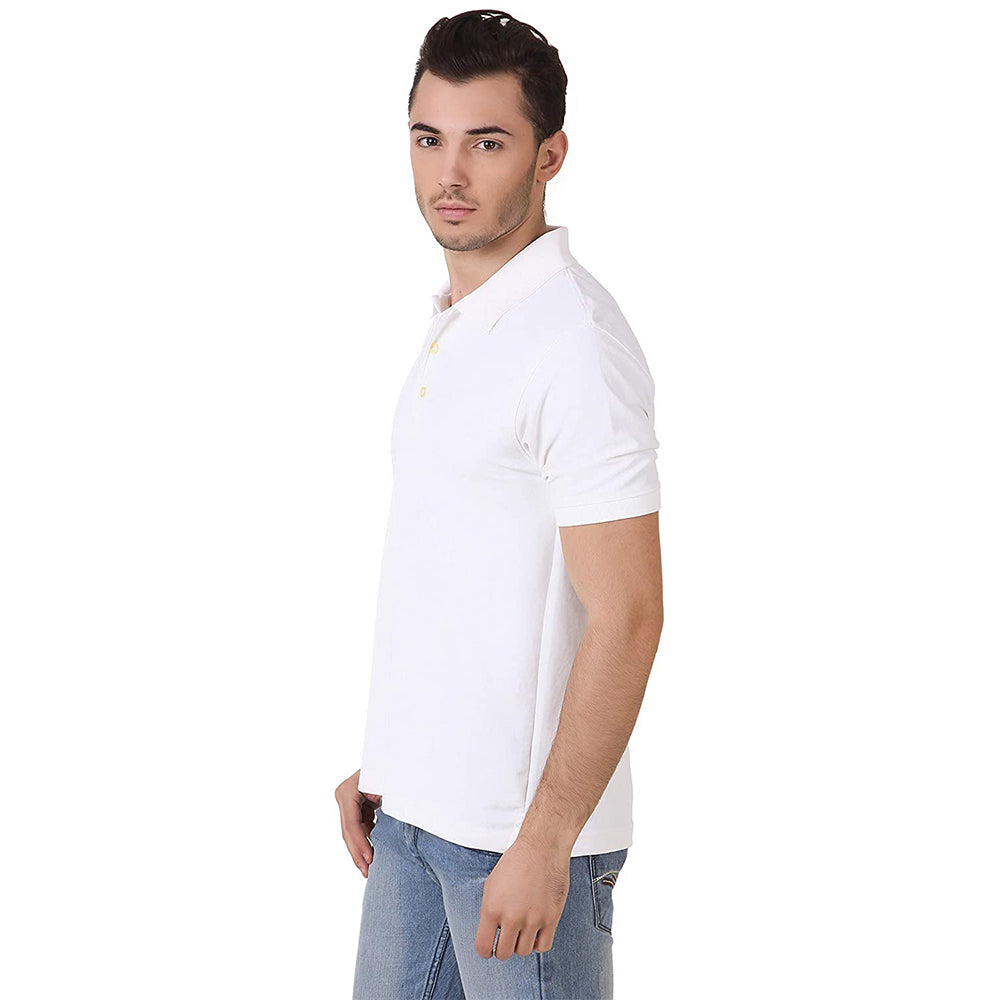 Men's Polo Collar T-Shirt - White