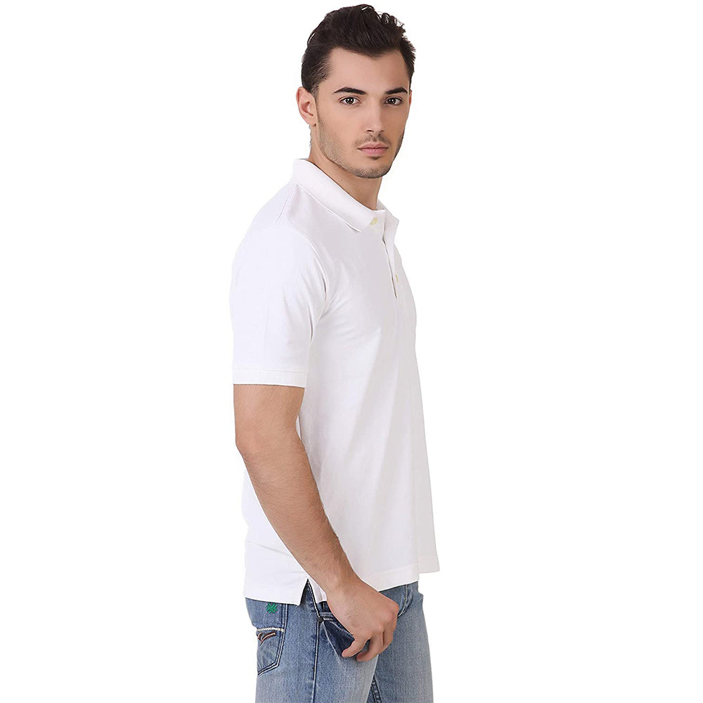 Men's Polo Collar T-Shirt - White