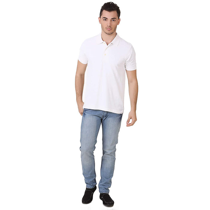 Men's Polo Collar T-Shirt - White