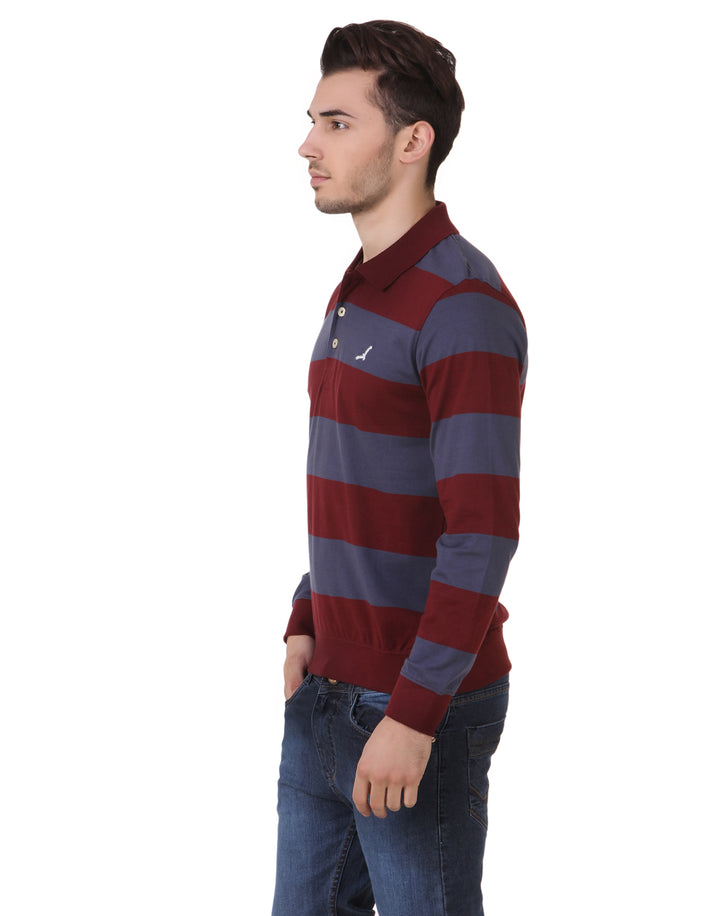 Men's Striped Full Sleeves Regular Fit T-Shirt