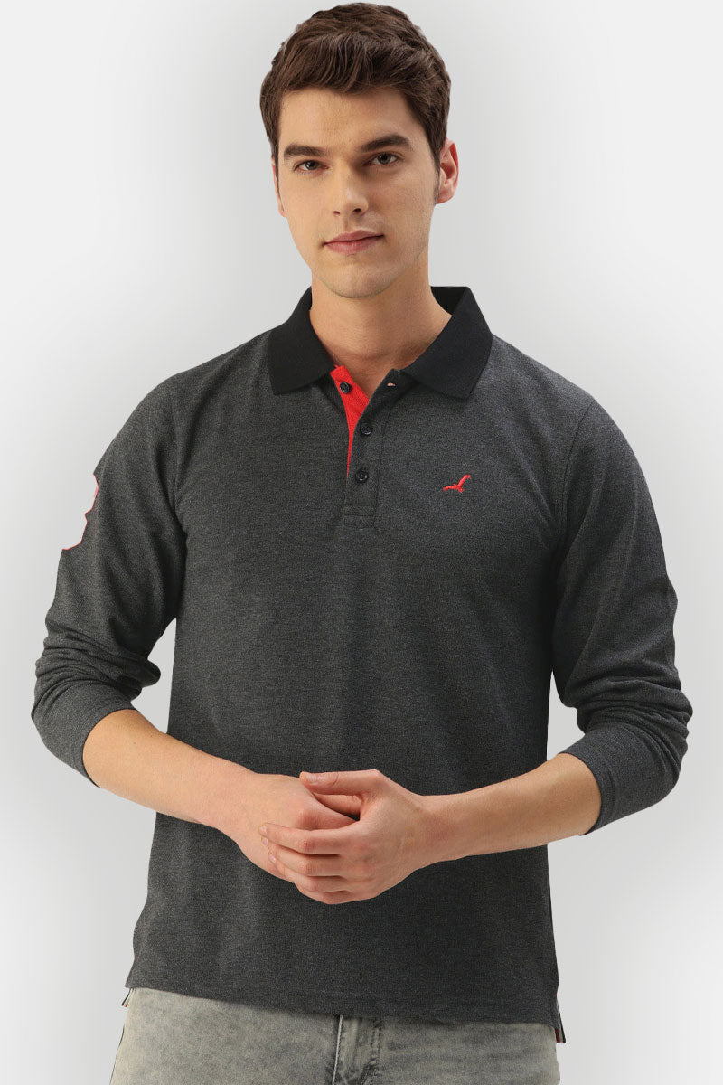 Full t shirt cheap with collar online
