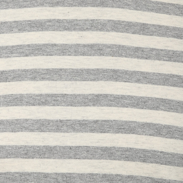 Men's Round Neck T-Shirt - Grey Melange & Off White