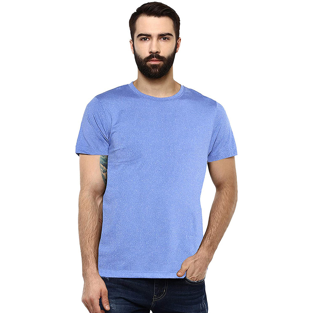Men's Regular Fit T-Shirt (Pack of 2) - Sky Blue & Deep Navy