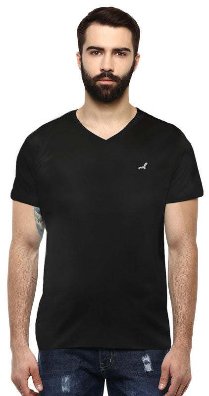 Men's V Neck Half Sleeves T-Shirts Pack of 2 - White & Black