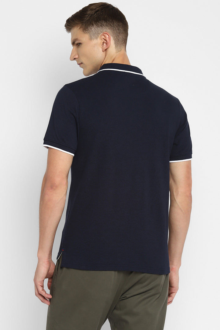 Men's Polo Half Sleeves T-Shirt - Navy Melange