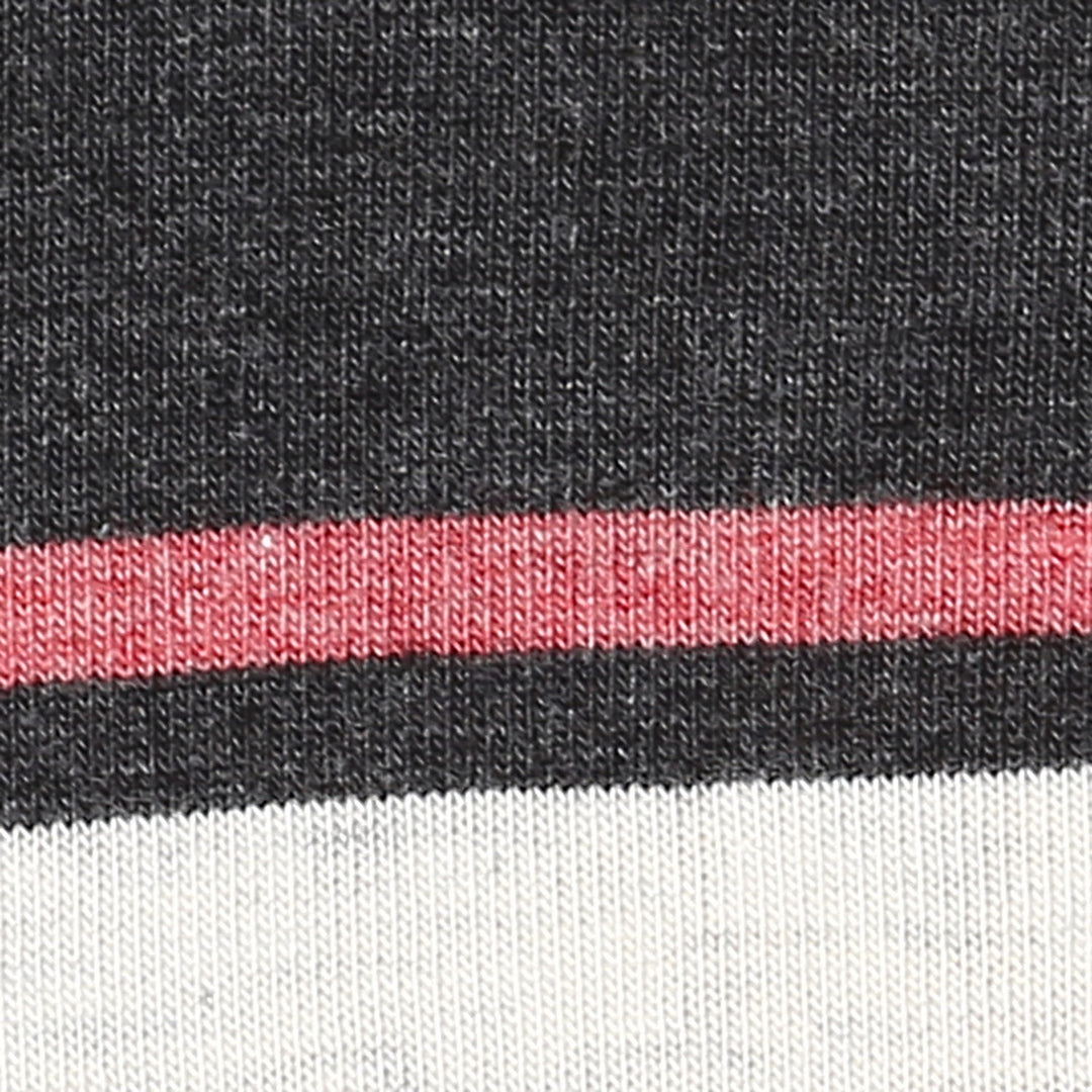 V Neck T-Shirt for Men - Off White, Charcoal & Brick Red Melange (No Exchange No Return)