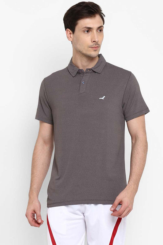 Men's Polo Half Sleeves T-Shirt - Grey (CLEARANCE NO EXCHANGE NO RETURN)