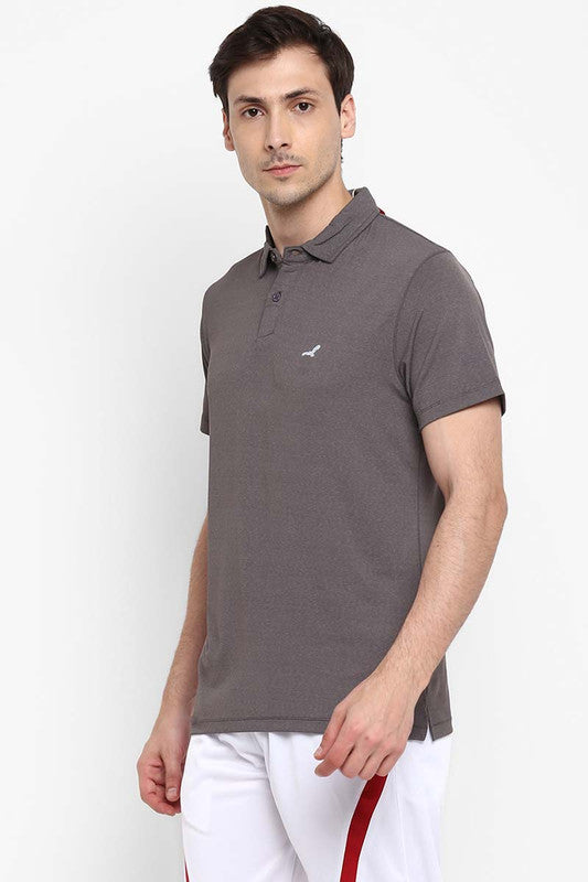 Men's Polo Half Sleeves T-Shirt - Grey (CLEARANCE NO EXCHANGE NO RETURN)