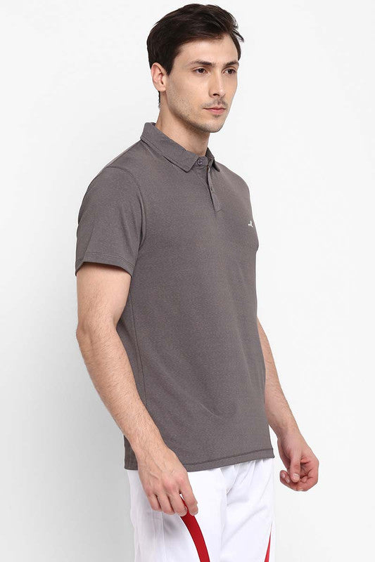 Men's Polo Half Sleeves T-Shirt - Grey (CLEARANCE NO EXCHANGE NO RETURN)