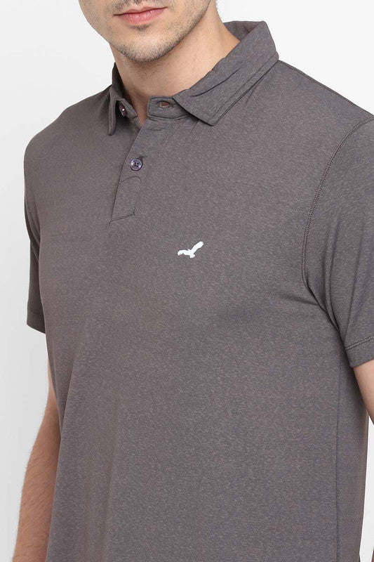 Men's Polo Half Sleeves T-Shirt - Grey (CLEARANCE NO EXCHANGE NO RETURN)