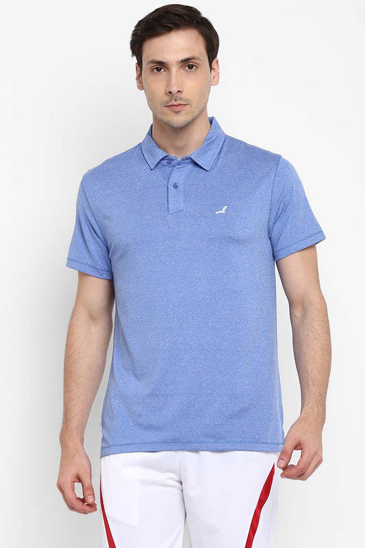 Men's Polo Half Sleeves T-Shirt - Lake Blue (CLEARANCE NO EXCHANGE NO RETURN)