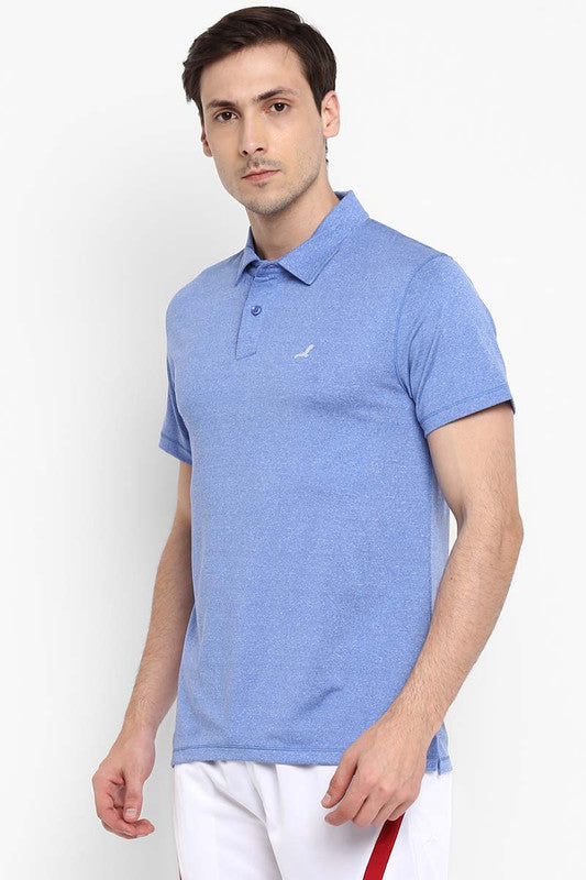 Men's Polo Half Sleeves T-Shirt - Lake Blue (CLEARANCE NO EXCHANGE NO RETURN)
