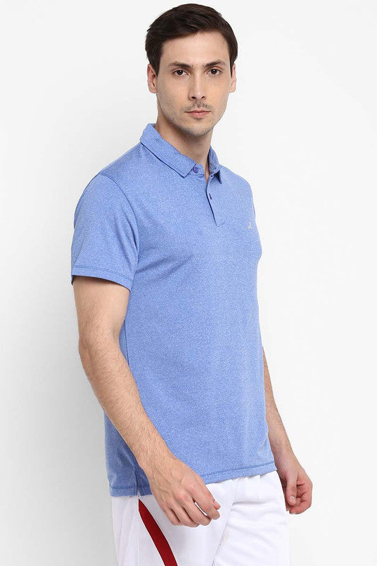 Men's Polo Half Sleeves T-Shirt - Lake Blue (CLEARANCE NO EXCHANGE NO RETURN)
