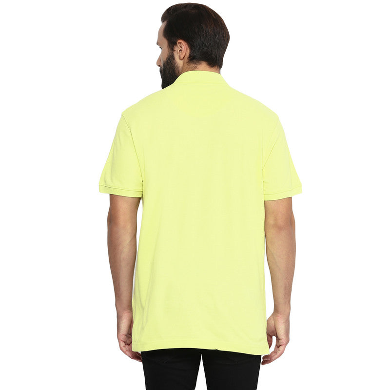 Men's Polo Collar T-Shirt - Fluro Green (Clearance No Exchange No Refund)