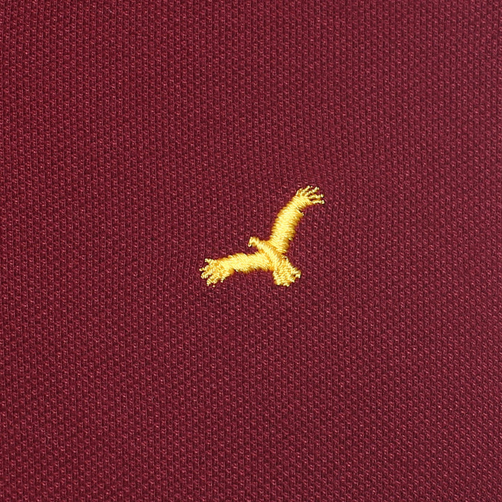 Men's Polo Collar T-Shirt - Burgundy