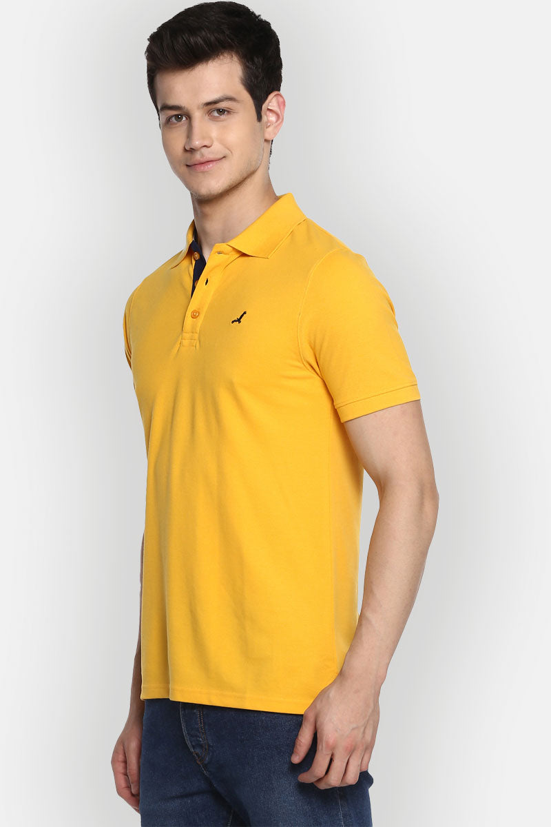 Men's Polo Collar T-Shirt - Amber