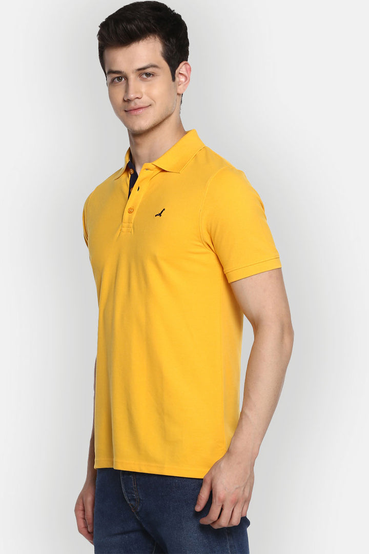 Men's Polo Collar T-Shirt - Amber