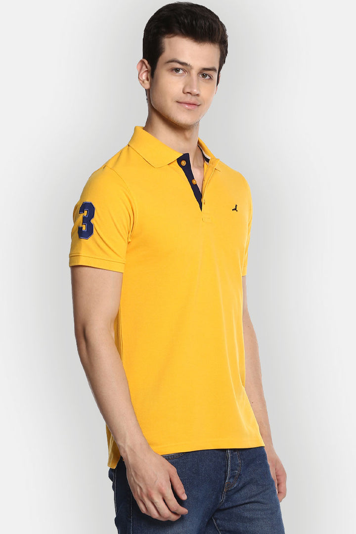 Men's Polo Collar T-Shirt - Amber