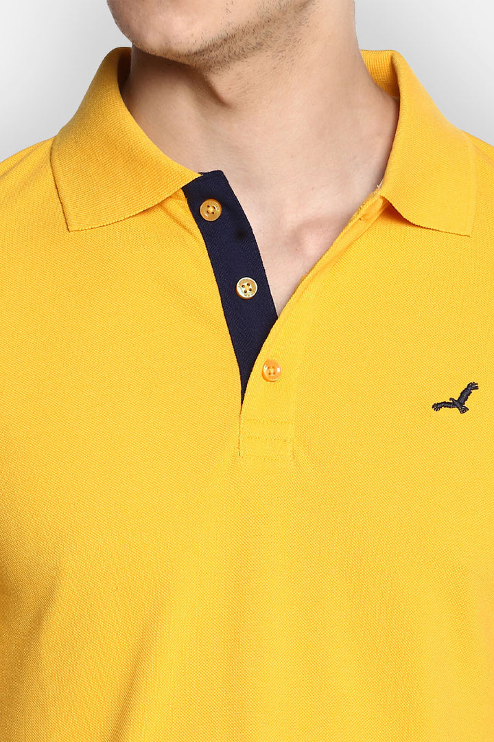 Men's Polo Collar T-Shirt - Amber