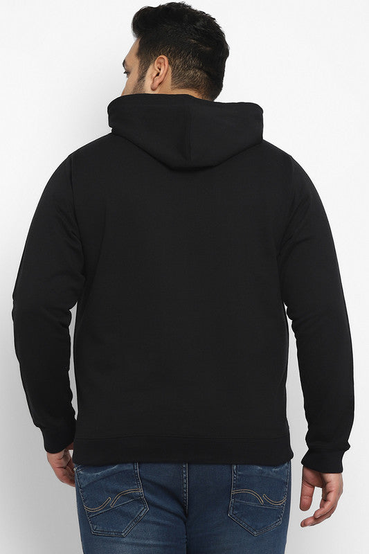 American Crew Plus Size Men's Hooded Hoodie- Black