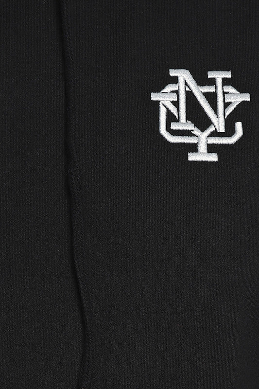 American Crew Plus Size Men's Hooded Hoodie- Black