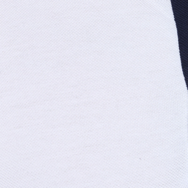 Men's Polo Collar T-Shirt - White & Blue