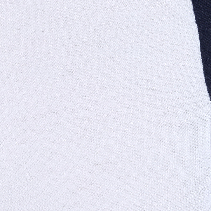 Men's Polo Collar T-Shirt - White & Blue