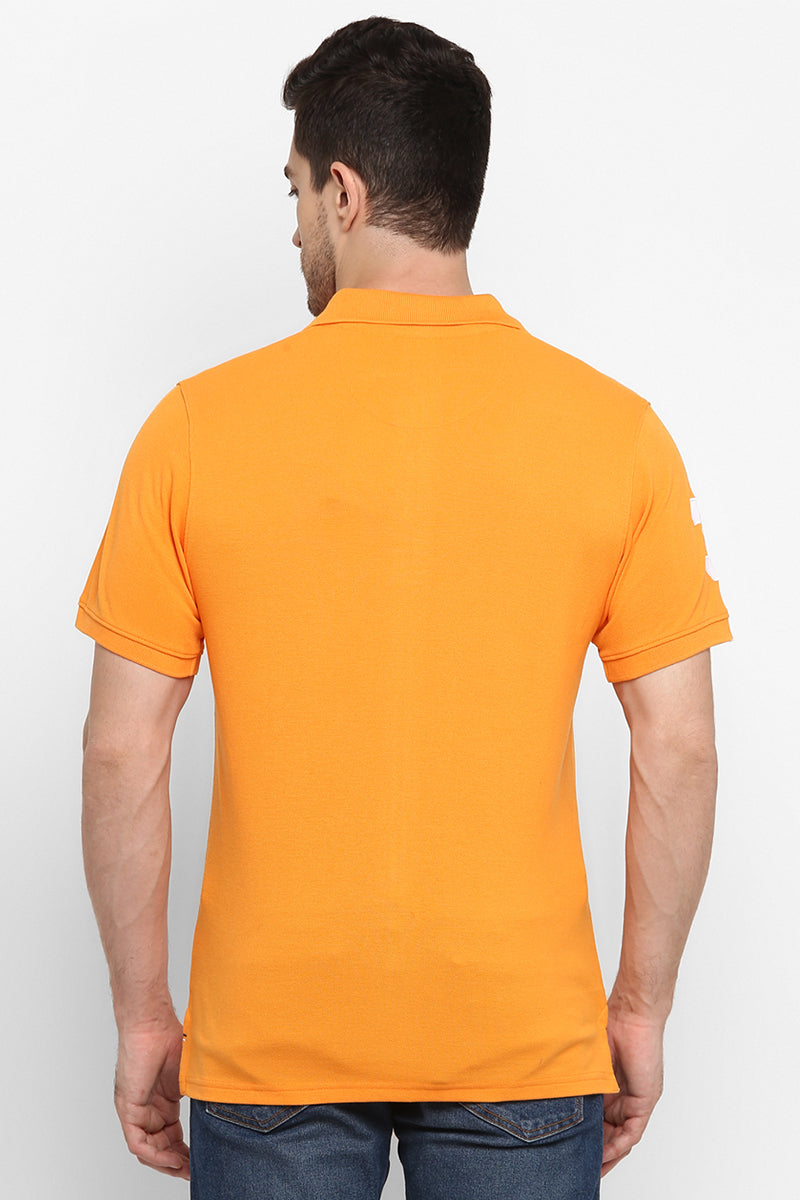 Men's Polo Collar T-Shirt - Blazing Orange