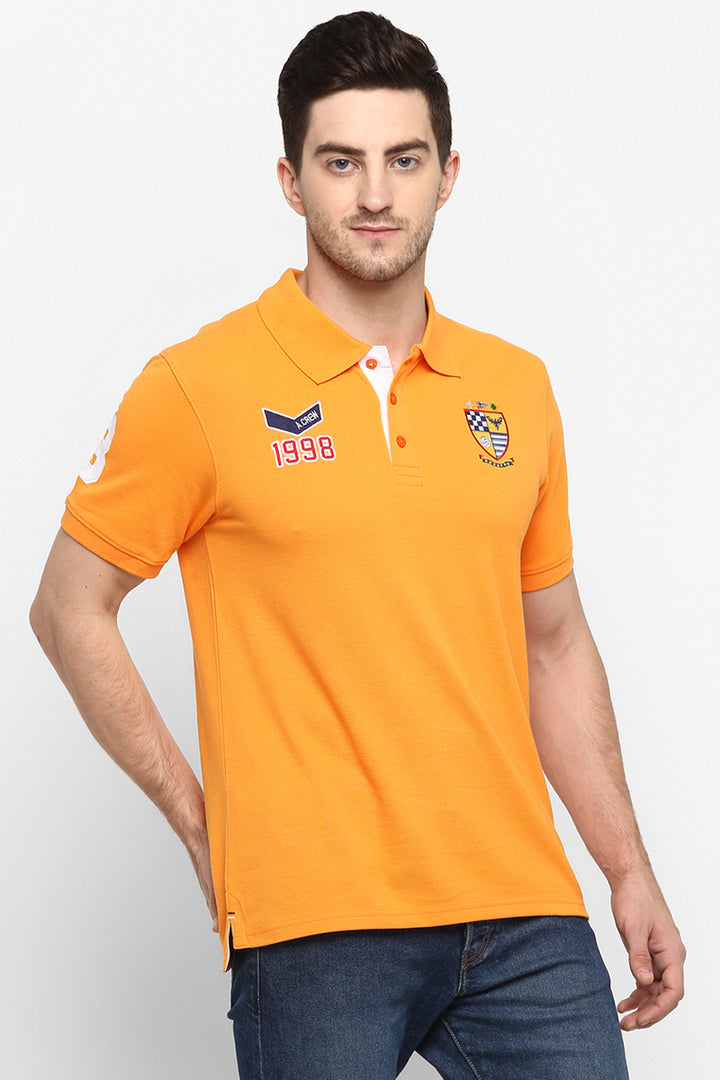 Men's Polo Collar T-Shirt - Blazing Orange