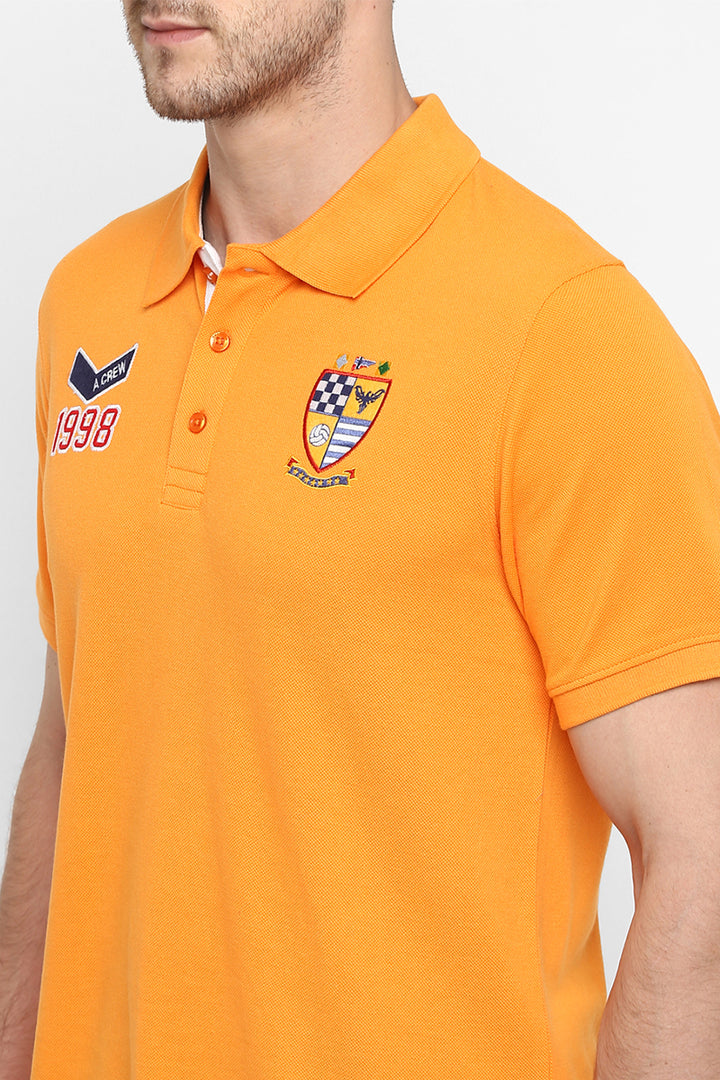 Men's Polo Collar T-Shirt - Blazing Orange