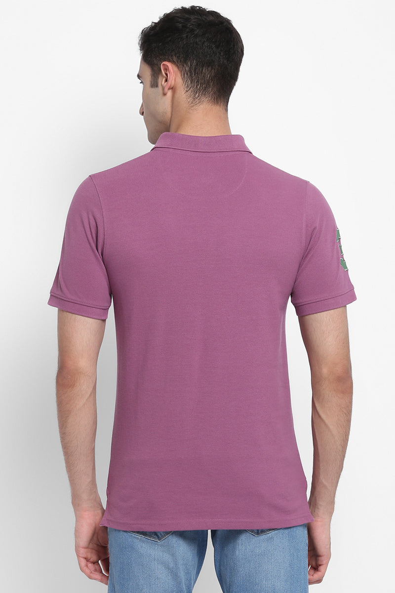 Men's Polo Collar T-Shirt - Purple Gumdrop