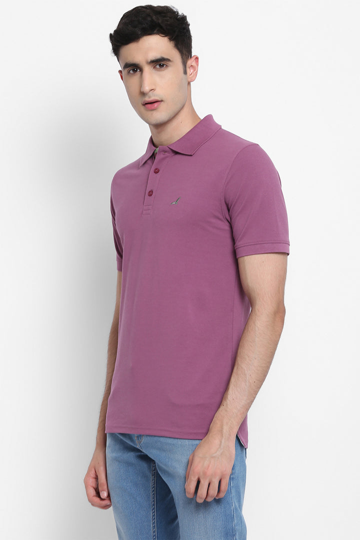 Men's Polo Collar T-Shirt - Purple Gumdrop