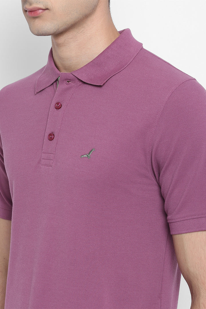 Men's Polo Collar T-Shirt - Purple Gumdrop