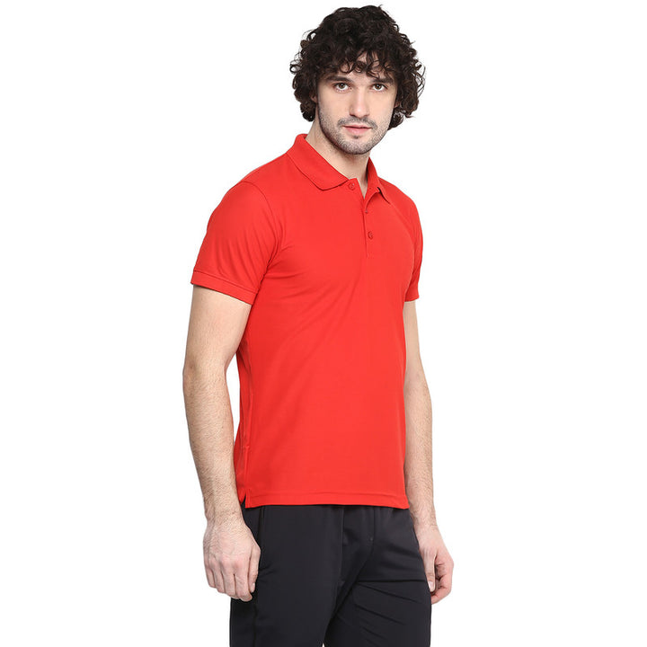 Men's Polo Collar T-Shirt - Red