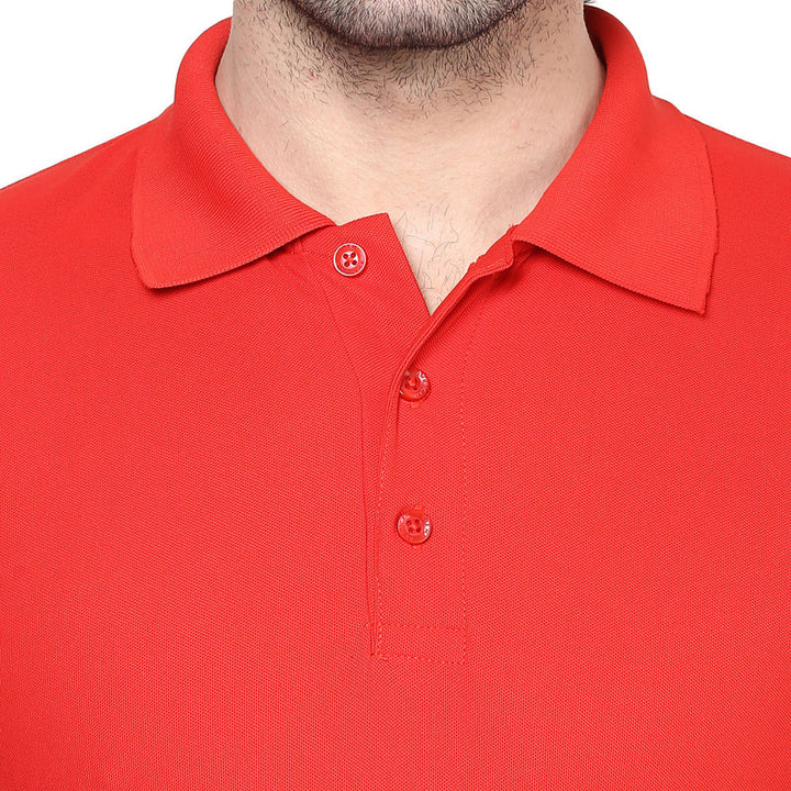 Men's Polo Collar T-Shirt - Red
