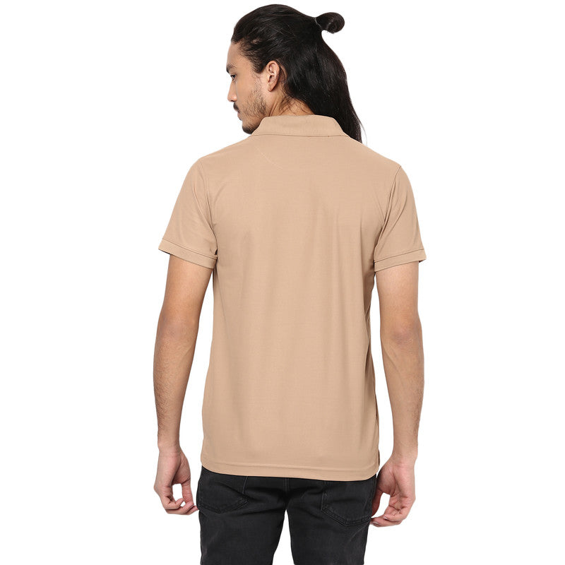 Men's Polo Collar T-Shirt - Coffee