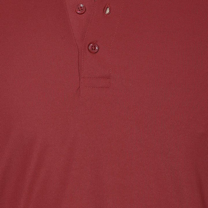 Men's Polo Collar T-Shirt -Burgundy