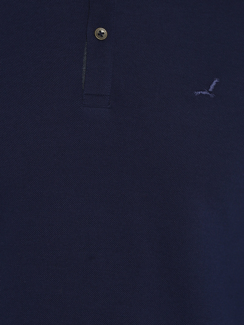 Men's Henley Full Sleeves T-Shirt - Navy Blue