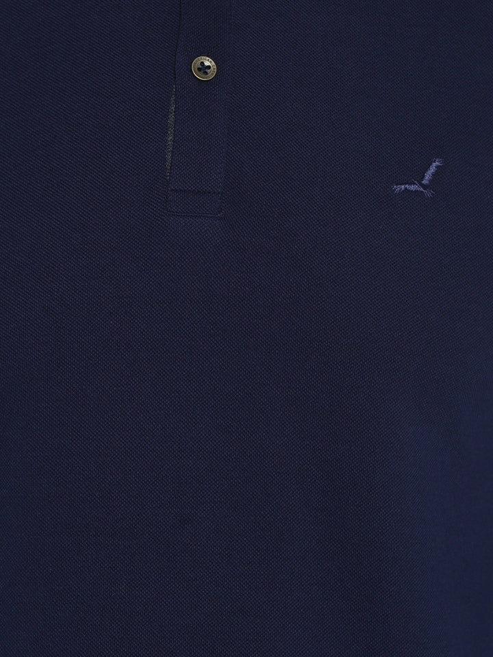 Men's Henley Full Sleeves T-Shirt - Navy Blue