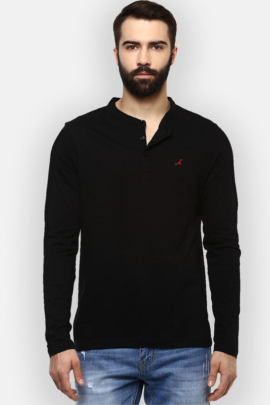 Full Sleeves Henley T-Shirt Combo Pack of 3 For Men