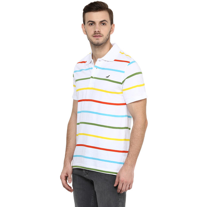 Men's Polo Collar T-Shirt - White