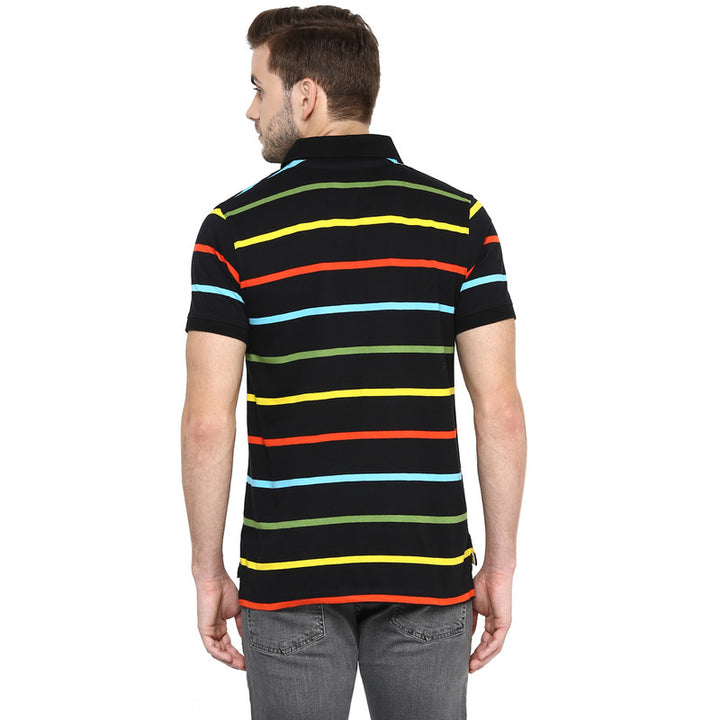 Men's Polo Collar T-Shirt - Black