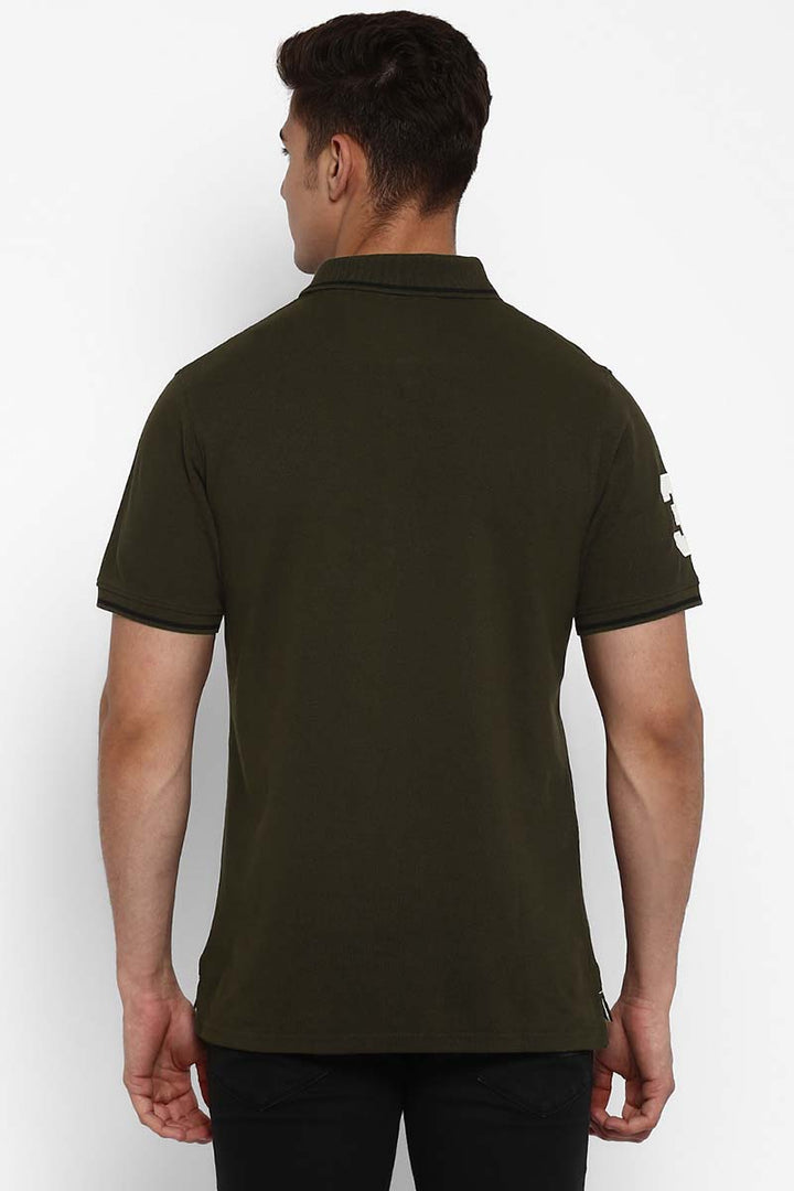 Polo Half Sleeves T-Shirt For Men - Olive