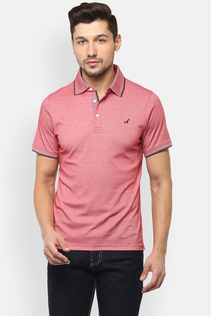 Men's Polo Collar T-Shirt - Red