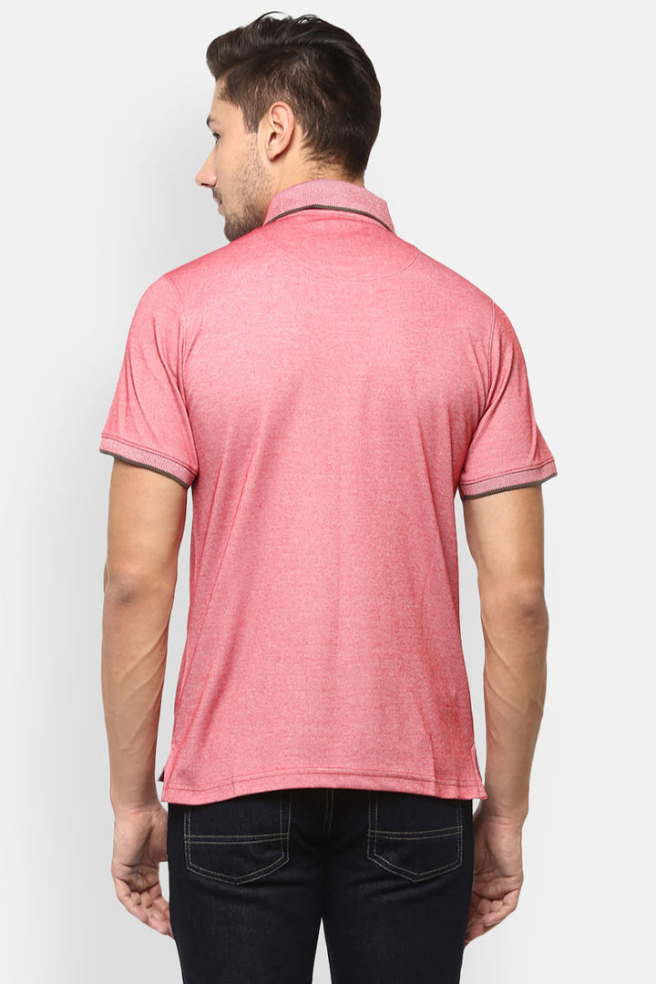 Men's Polo Collar T-Shirt - Red